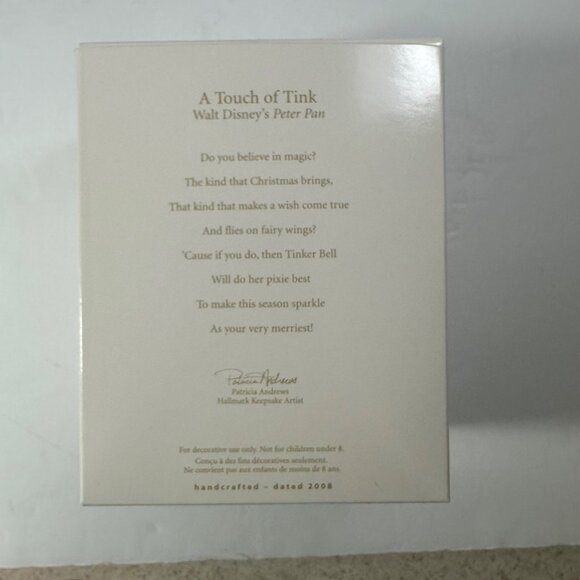 Hallmark Keepsake Disney “A TOUCH OF TINK” Ornament 2008 - Picture 8 of 9